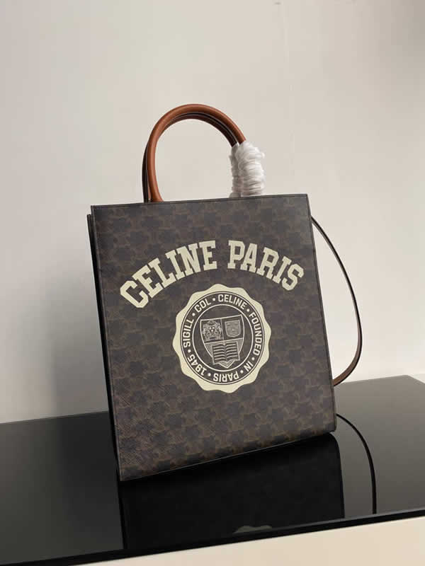 Replica Celine Hot Sale Cabas Triomphe Black Shoulder Crossbody Bag